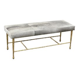 Made Good Gray Hair on Hide Jovan Bench. Original Price: $3,500