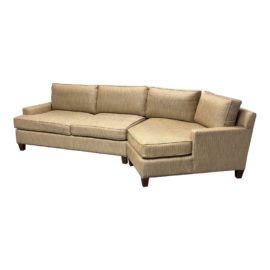 Steven Anthony Tan Curve Two Piece Henry Apartment Sofa. Original Price: $4,900