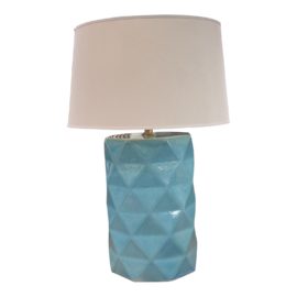 Tonal Geometric Turquoise XL Table Lamp