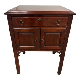 Statton Furniture Vintage Cherry Wood Chippendale Style Nightstand
