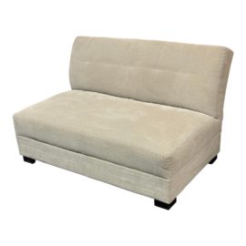 Crate & Barrel Tufted Armless Loveseat