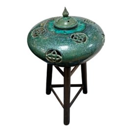 Vintage Thai Ceramic Incense Burner + Stand