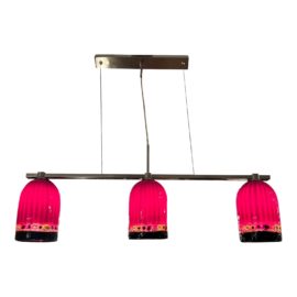 Oggetti Luce Fantasia Belle Greca Red Quadro Three Light Chandelier