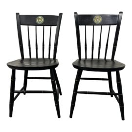 Vintage Nichols and Stone Wellesley College Ladies Side Chairs, a Pair