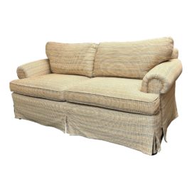 Custom Design Rolled Arm Two Seater Loveseat