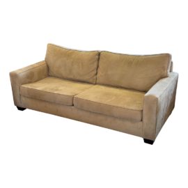 Pottery Barn Comfort Grand Microsuede Sofa. Original Price: $2,599