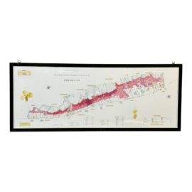 Framed Côte De Nuits French Wine Map