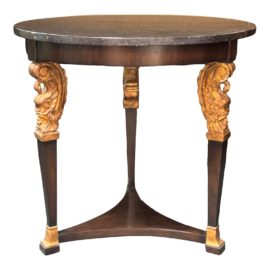 Attributed Directoire Style Charles Pollock for William Switzer Marble Top Table