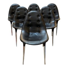 Philippe Starck for Cassina Caprice Black Dining Chairs - Set of Six. Original Price: $7,878