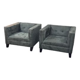 Z Gallerie Benny Lounge Chairs, a Pair. Original Price: $2,200