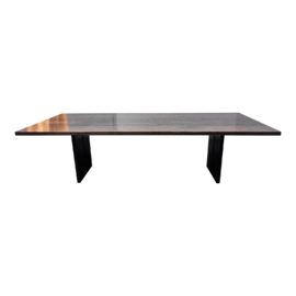 Custom Design Blackened White Oak Dining Table. Original Price: $4,640