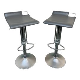 NEW Bonaldo Giorgio Manzali "Hoppy" Lift Adjustable Stools, a Pair. Original Price: $3,200
