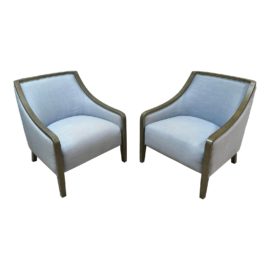 Crate & Barrel Bryn Arm Chairs, a Pair. Original Price: $1,500