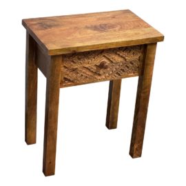 Urban Outfitter Amira Carved Wood Nightstand