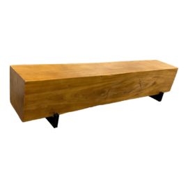 Custom Design Brazilian Solid Wood + Metal Bench. Original Price $10,000