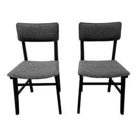 NEW  International Atelier Upholstered Dora Side Chairs, a Pair