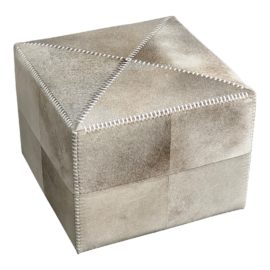 Jamie Young Large Grey Hide Ottoman. Original Price: $2,150