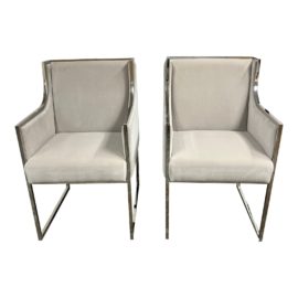 Worlds Away Annabelle Arm Chairs, a Pair. Original Price: $1,700