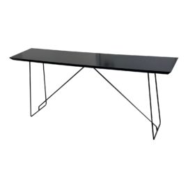 Custom Design Black Console Table With Steel Legs