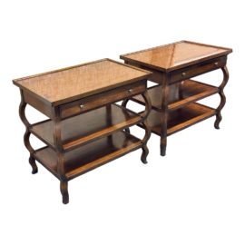 Baker Furniture Pair of Tiered Side Tables. Original Price: $2,912