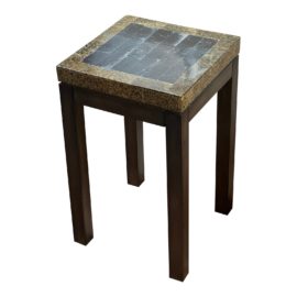 Contemporary Tessellated Stone Tile Accent Table