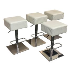 Fine Mod Marshmallow Adjustable Stool, a Set of Four. Original Price: $980