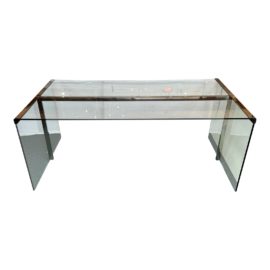 Gallotti&Radich President Glass +Chrome Executive Desk