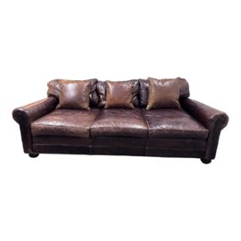 Restoration Hardware Lancaster Leather Sofa. Original Price: $6,000