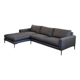 Custom Design Charcoal Two Piece Contemporary Sectional. Original Price: $5,700