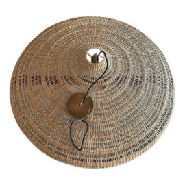 Crate & Barrel Nossa Wide Woven Seagrass Pendant Light. Original Price: $349