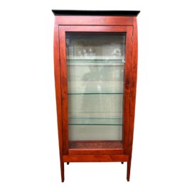 Vintage Rosewood Lighted Display Cabinet