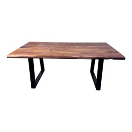 Custom Design Black Oak Live Edge Table. Original Price: $1,800