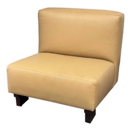 Custom Design Leather Slipper Chair. Original Price: $2,500