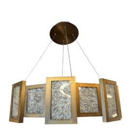 Modern Forms Fury Led Suspended Drum Chandelier With Opal Glass Shade. Original Price: $2,800
