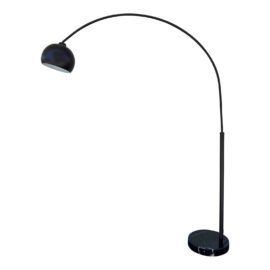 Mid Century Style Modern Metal & Marble Arching Floor Lamp