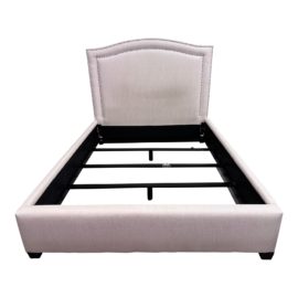 Pottery Barn Queen Linen Bed Frame. Original Price: $2,200