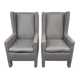 Moss Studio's Dahlia Arm Chairs, Pair. Original Price: $6,550