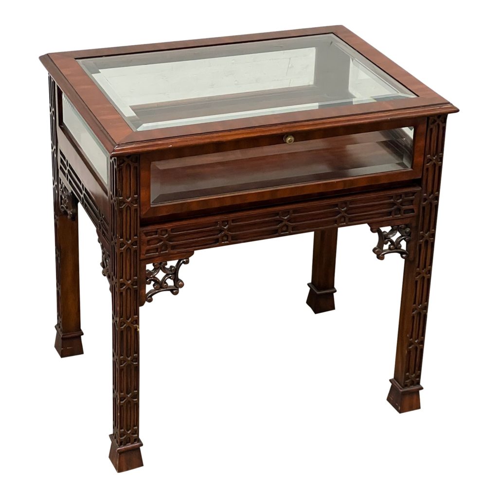 Contemporary Round Glass + Metal Side Table | Design Plus Gallery