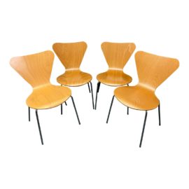 VP Arne Jacobsen Style Series 7 Chairs, a Set of Four. Original Price: $1,200