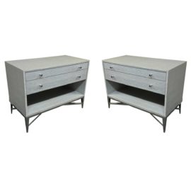 Bernhardt Interiors Saba Two Drawer Nightstands, a Pair. Original Price: $9,800