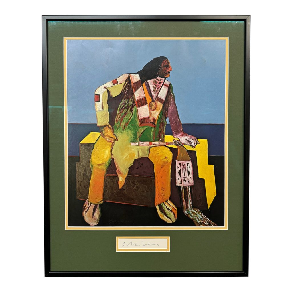 Fritz Scholder Deco Indian Poster With Signature Design Plus Gallery fritz-scholder-deco-indian-poster-with-signature-design-plus-gallery