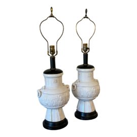 Vintage Wilshire House of Beverly Hills Chinosserie Table Lamps, Pair