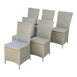 Crate & Barrel Outdoor Wicker Outdoor Dining Chairs, Set of Six. Original Price : $1,150