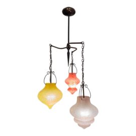 Vetri Soffiati Murano Venezia Three Arm Chandelier