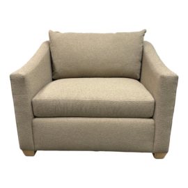 Custom Design Chair + a Half in Tan Boucle. Original Price: $2,075