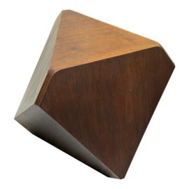 William Earle "Hal" Faceted Walnut Side Table