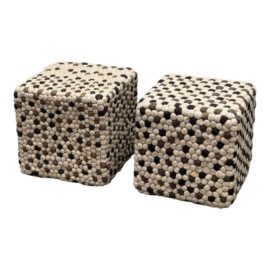 Surya Dakota Poufs, a Pair. Original Price: $700