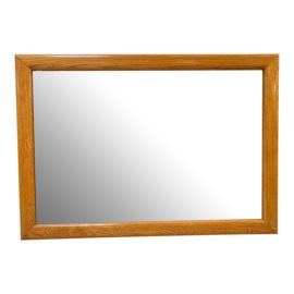 Vintage Oak Framed Wall Mirror