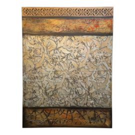 Z Gallerie Green Leaf Abstract Gilt Bands. Original Price: $329