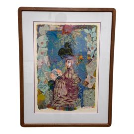 Mid Century Shraga Weil Original Screen-Print, "Archives", Signed in Pencil